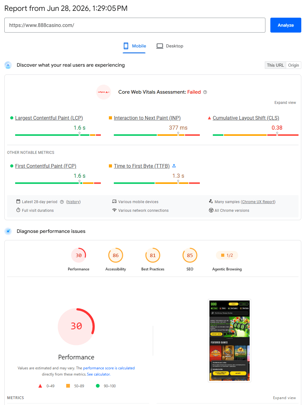 888 Casino Review Malaysia (2026): Is It Legit, Safe & Worth It for Local Players? 10 888 casino pagespeed insight