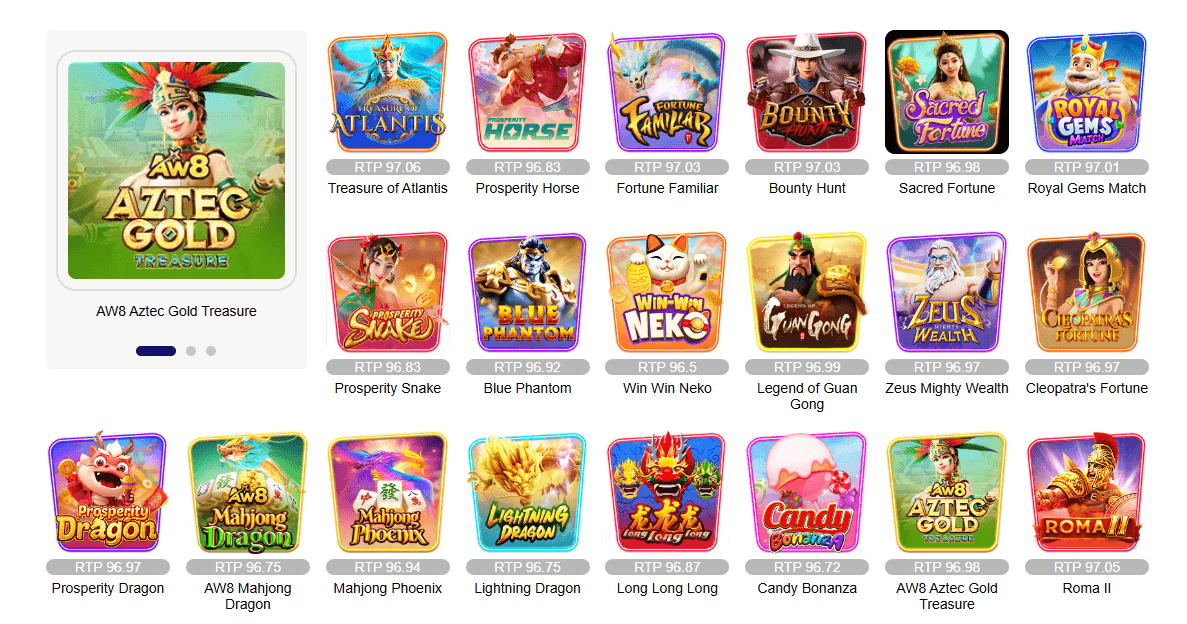 AW8 online casino malaysia featured games