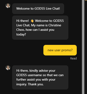GOD55 customer support restriction