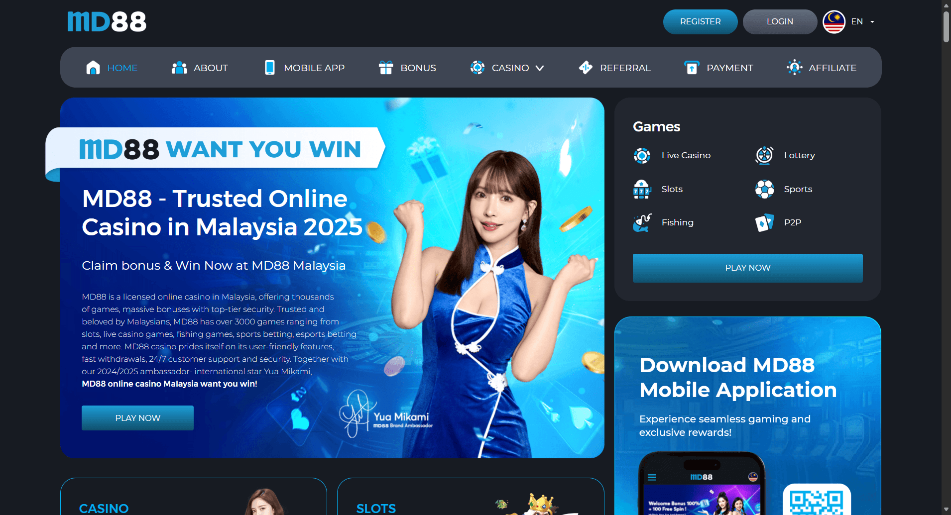 MD88 official website screenshot