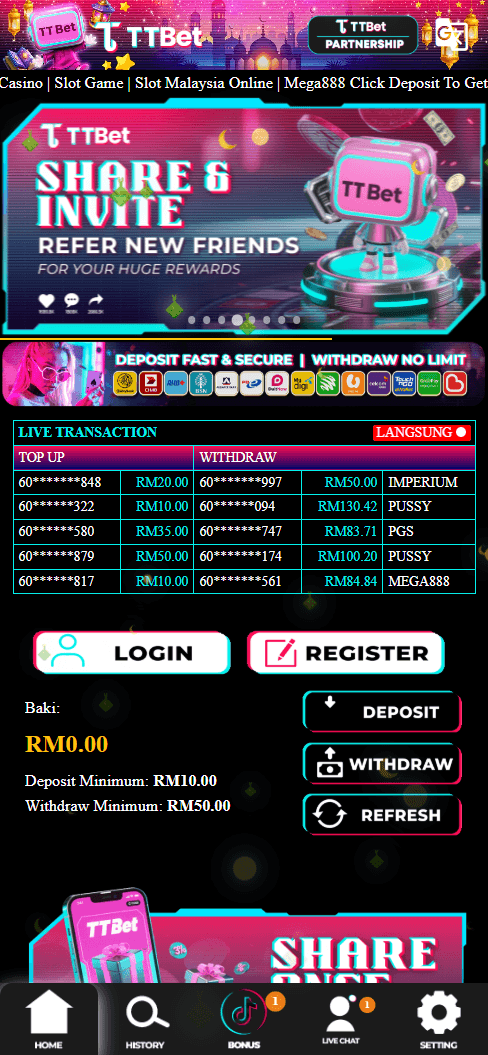 TTBET mobile screenshot