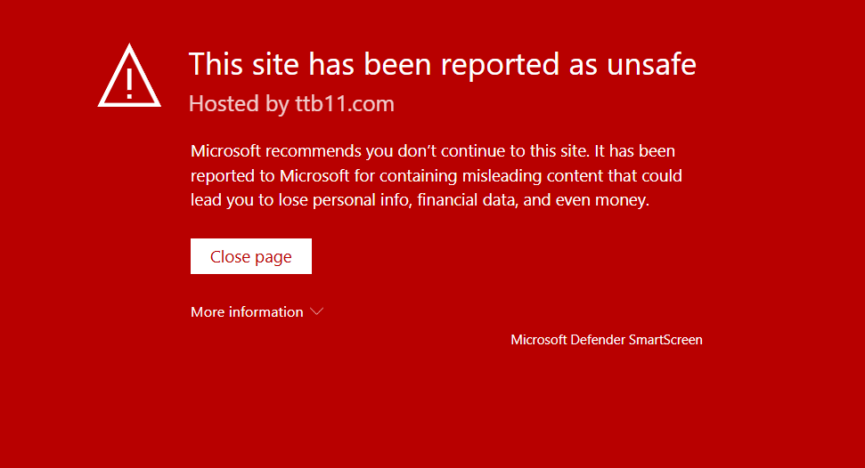 TTBET reported unsafe