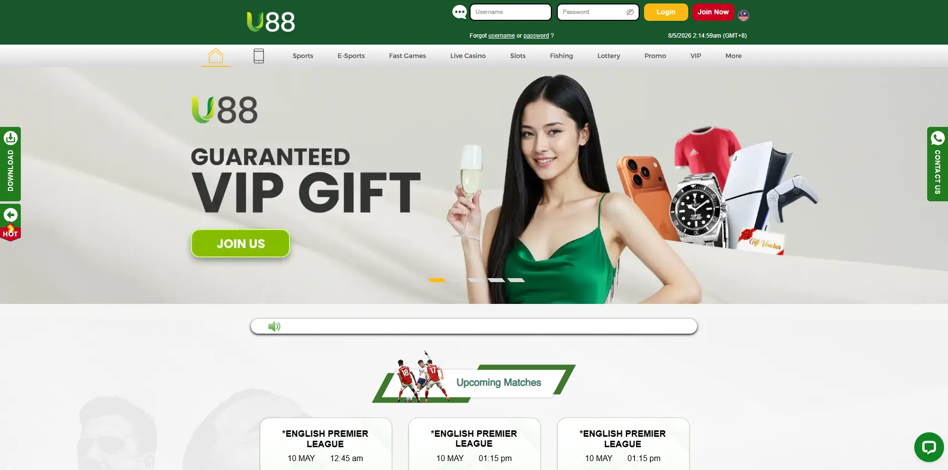 U88 online casino Malaysia screenshot
