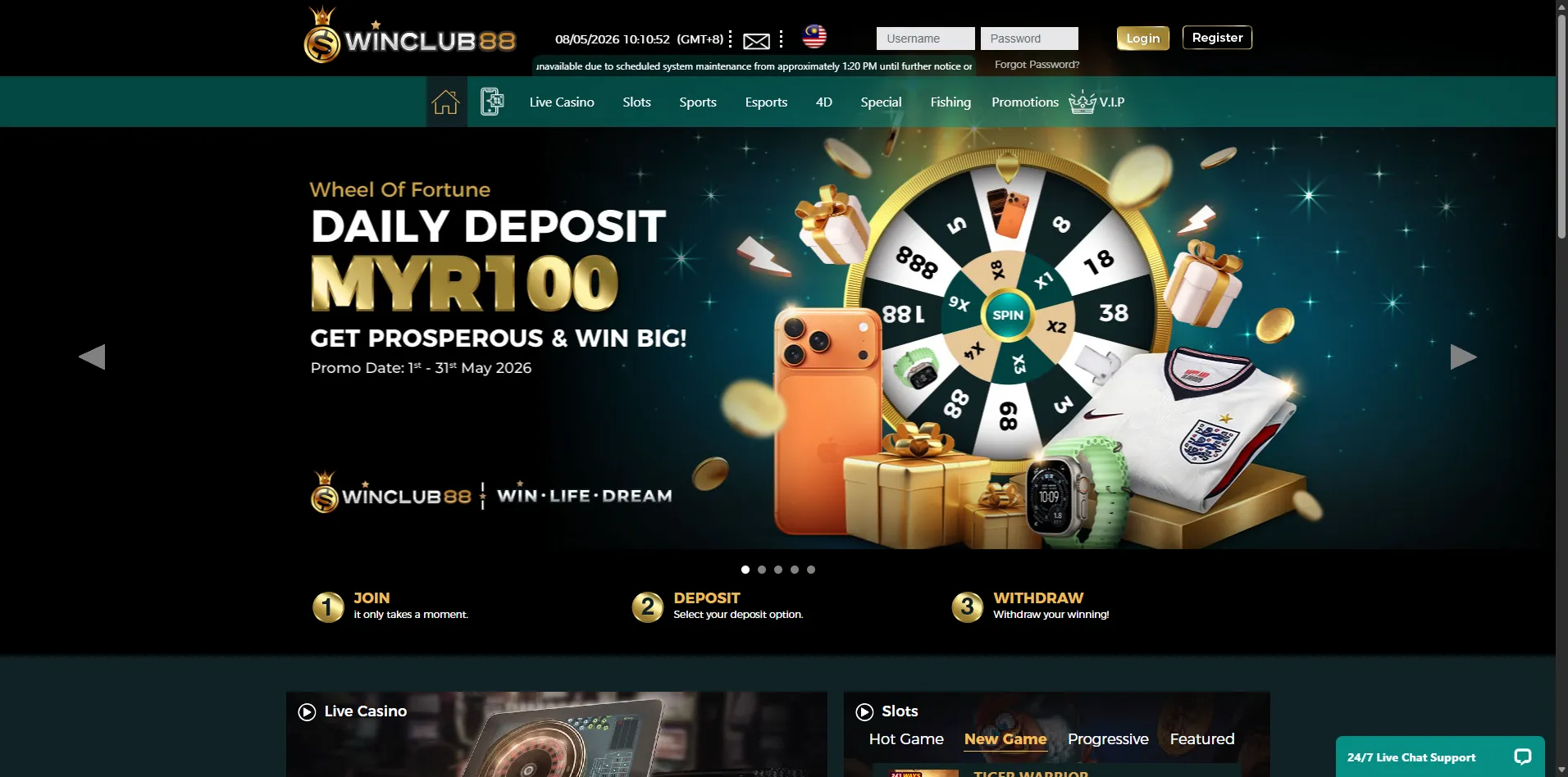 Winclub88 Best Online Casino Malaysia screenshot