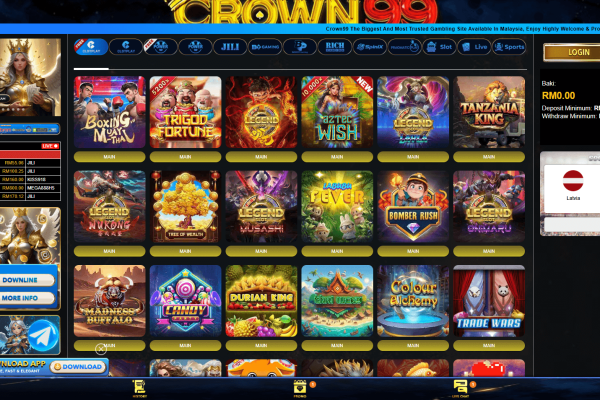 crown99 online casino malaysia screenshot