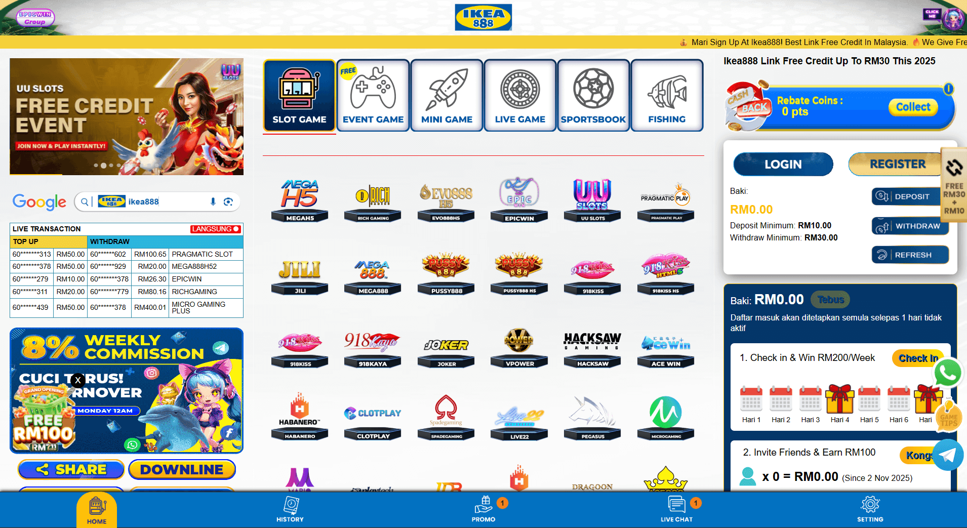 ikea888 online casino malaysia 2025 screenshot