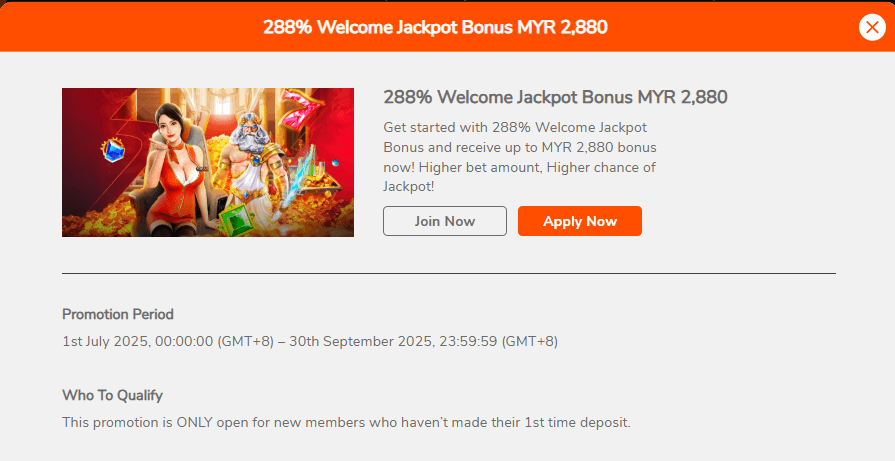 me88 288 welcome bonus