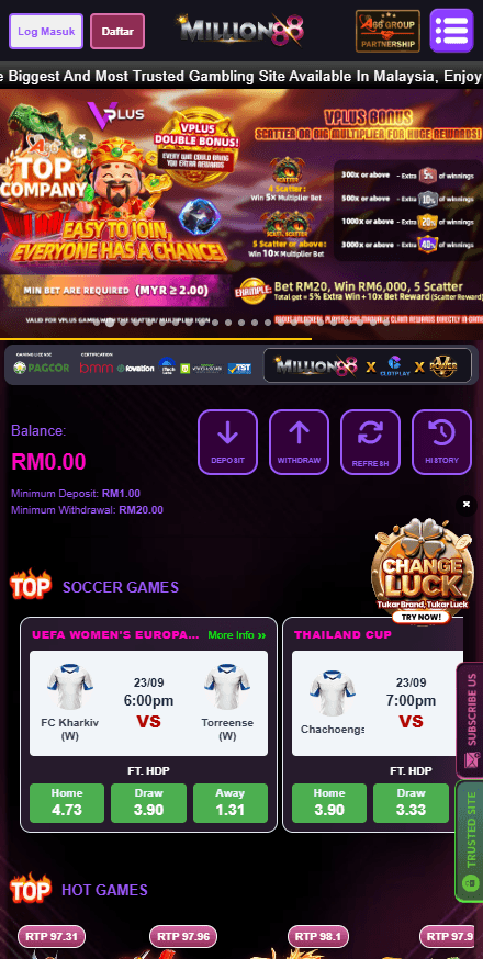Million88 Review Malaysia (2026): Fast Payouts, Unverifiable Licence — Is It Legit or Risky? 12 million88 online casino malaysia mobile