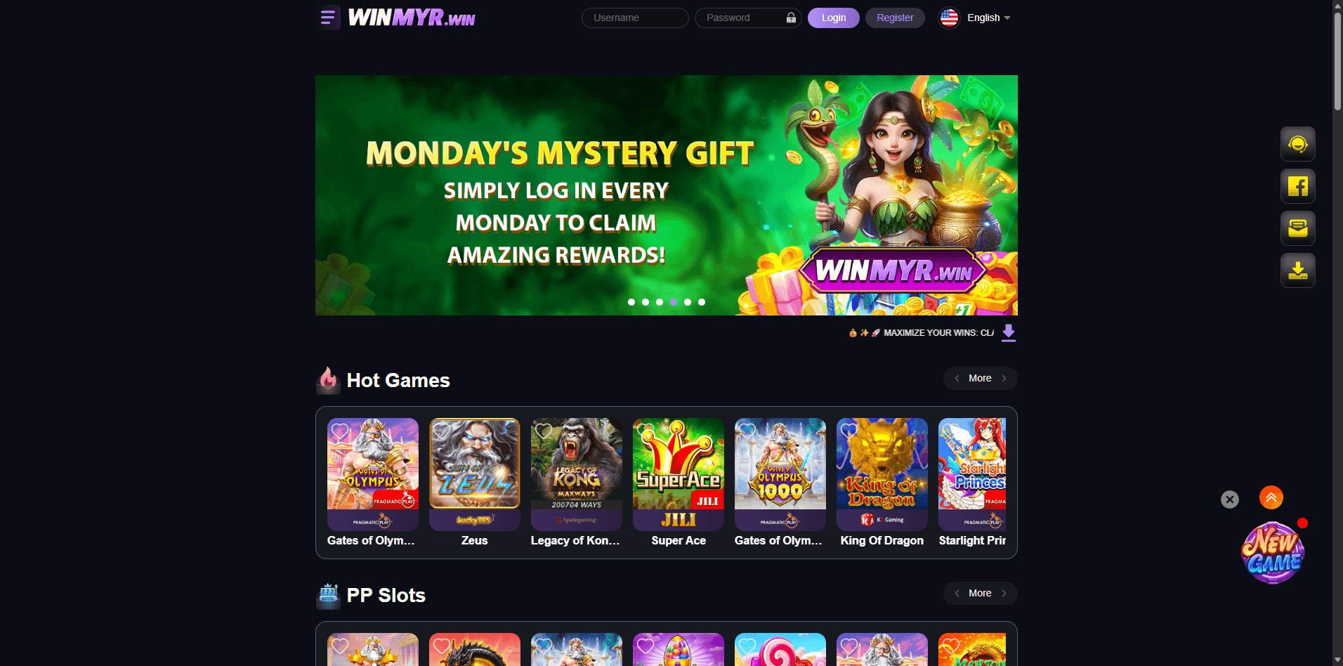 winmyr online casino malaysia screenshot